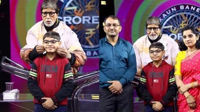 kbc 15 mayank 12 year old youngest crorepati wins 1 crore breaks down into tears amitabh bachchan hugs KPJ