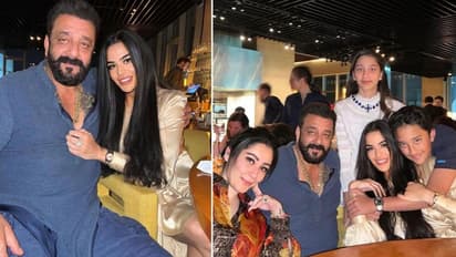 sanjay dutt new year celebration with daughter trishala dutt and wife maanayata dutt in dubai