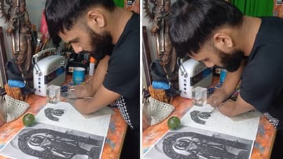 man-without-both-the-hands-made-ramlala-portrait