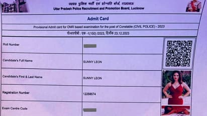 Sunny Leone Admit Card