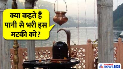 Hindu-Tradition-of-tying-water-pot-above-shivling