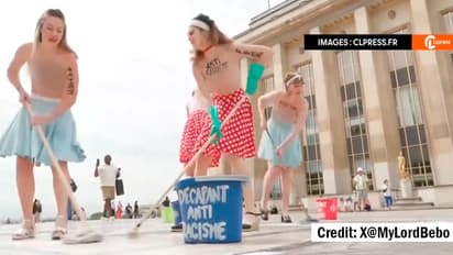 Semi-Nude-Anti-Fascist-Protest-in-Paris