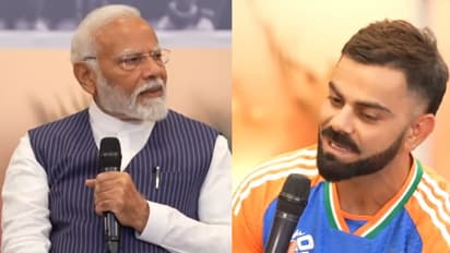 Narendra Modi with Virat kohli