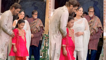 amitabh bachchan waits when ms dhoni pose with family at anant ambani shubh sashirwad ceremony