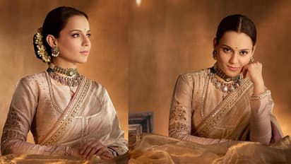 Kangana Ranaut Ivory Tissue Saree Cost