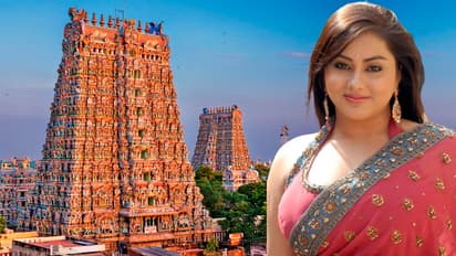 south-actress-namitha-stopoed-entering-madurai-meenakshi-amman-temple