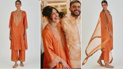Priyanka Chopra elegant Zari kurta set Best For Hartalika Teej 2024