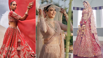 wedding lehenga on Karwa chauth 2024