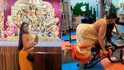 Sannati-Mitra-viral-saree-workout