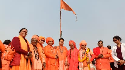 Three-Akharas-installed-the-religious-flag-of-their-respective-Akharas-in-the-Prayagraj-Maha-Kumbh-2025-area