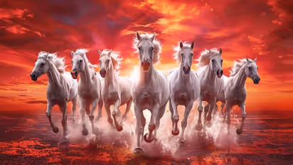 Ideal direction for 7 horses painting
