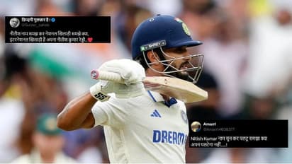 Ind vs aus melbourne test nitish kumar reddy 1st century fans reacted on social media x watch funny moments