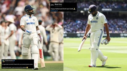ind vs aus melbourne test virat kohli and Rohit Sharma trolled after flopped in second inning fans reacted on social media bgt 2024