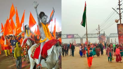 Prayagraj-Mahakumbh-2025-first-amrit-snan-witness-sacred-union-of-saints-and-devotees-at-Triveni-Sangam