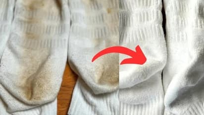 How to clean white socks with black stains