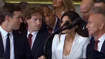 Mark Zuckerberg Looking At Lauren Sanchez Cleavage