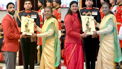 Mohan-Yadav-congratulate-Paralympic-players-Rubina-and-Kapil-on-being-honored-with-Arjun-Award-2024