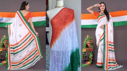 how make diy tri colour dupatta and saree at home for 26 January 2025