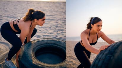 Sharvari-Wagh-tire-flip-workout
