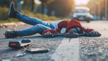 Road accident with truck