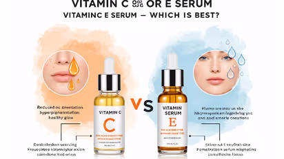 Vitamin C or E Which serum is best for tight and youthful skin