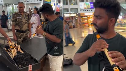 raipur airport flute viral video