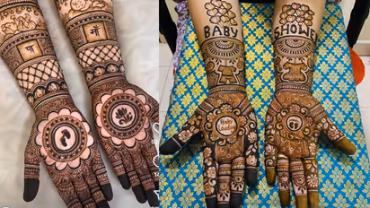 Baby shower mehndi designs 1