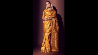 kangana-ranaut-yellow-saree