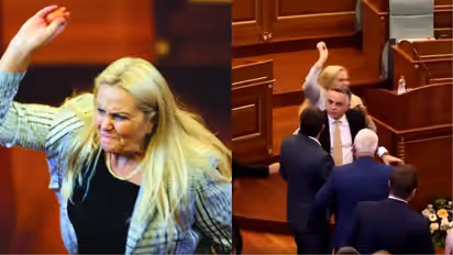 Kosovo PM Albin Kurti Pelted With Eggs In Parliament