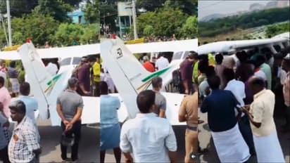 Aircraft Makes Emergency Landing  In Tamli nadu Highway