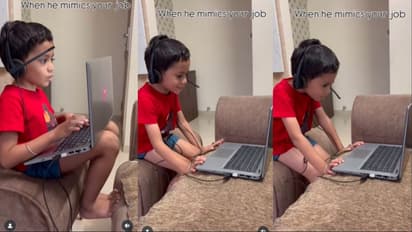 Kid Mimics Parent's Office Calls