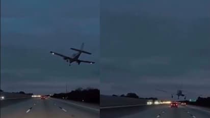 Plane Hits Car On Busy US Highway