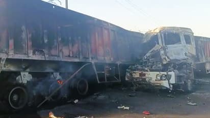 Horrific road accident in Rajasthan Barmer