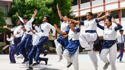 Students in a jubilant mood after the declaration of CBSE class 12th board results