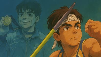 Neeraj Chopra Ghibli style photo