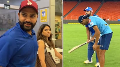 Mumbai Indian share video of teammates touchdown Ahmedabad