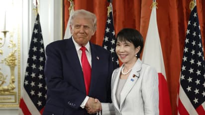 US President Donald Trump with Japan's new PM Sanae Takaichi