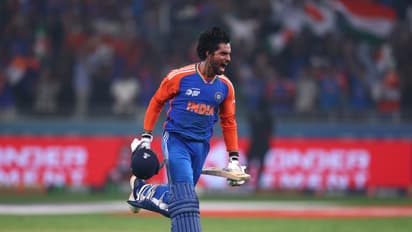 Tilak Varma reacts after India beat Pakistan to lift Asia Cup 2025