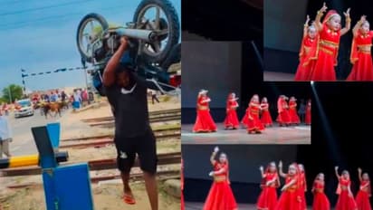 Russian Toddlers Groove to Bollywood Beats, Man Carries Bike on Shoulder