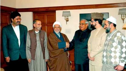 Bilal Gani Lone with Atal Bihari Vajpayee and other Hurriyat Leaders