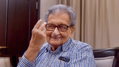 Nobel Laureate Amartya Sen delivering a video lecture at the Vision 2031 Conference in Thiruvananthapuram