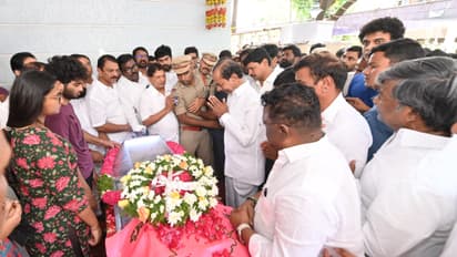 KCR sheds tears while paying tribute to Maganti Gopinath