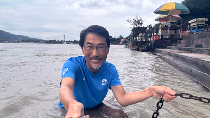Japanese Ambassador Takes Holy Dip In Ganga During Rishikesh Visit