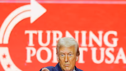 Trump at Charlie Kirk memorial addressing conservatives