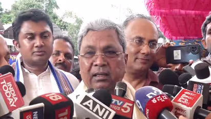 Karnataka CM Siddaramaiah addressing media on RSS clarification (Photo/ANI)