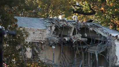 Ongoing construction on the East Wing of the White House, where US President Donald Trump’s proposed ballroom is being built (Photo/Reuters)