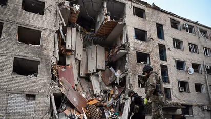 A dormitory building heavily damaged during an overnight Russian missile and drone strikes, amid Russia's attack on Ukraine (Photo/Reuters)