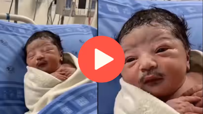 Newborn Baby Born with Moustache