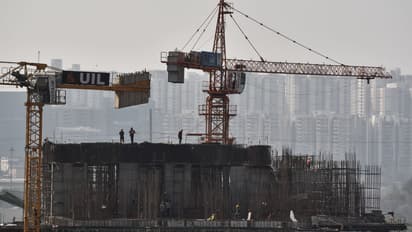 Workers in a construction site