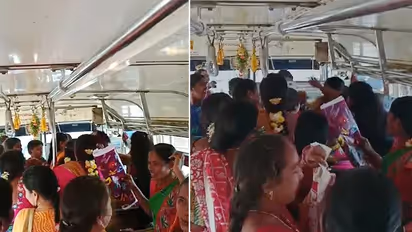 Andhra Bus Turns Chaotic As Women Fight Over Seats, Pull Hair And Force Passengers To Get Off!!